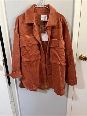 GREY LAB Rust Corduroy Utility Jacket